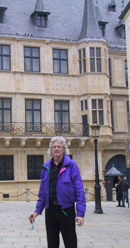 in front of the palace