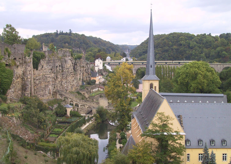 view of the valley in Luxembourg